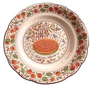 Gien France Les Tartes by Marie-Pierre Boitard Dessert Plate Tartes aux Abricots